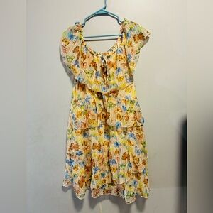 Colorful Butterfly Print Kids Dress